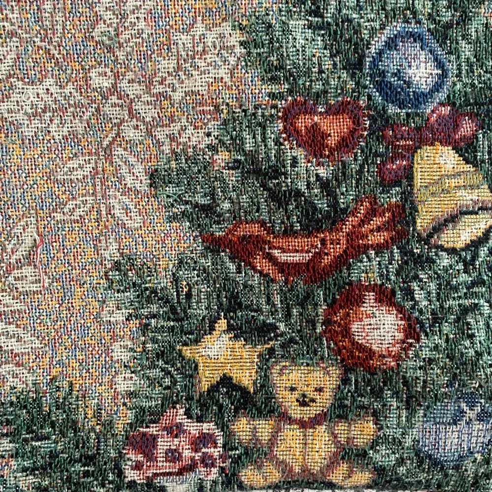 Mohawk Home tapestry Christmas tree afghan throw blanket angel‎ decor